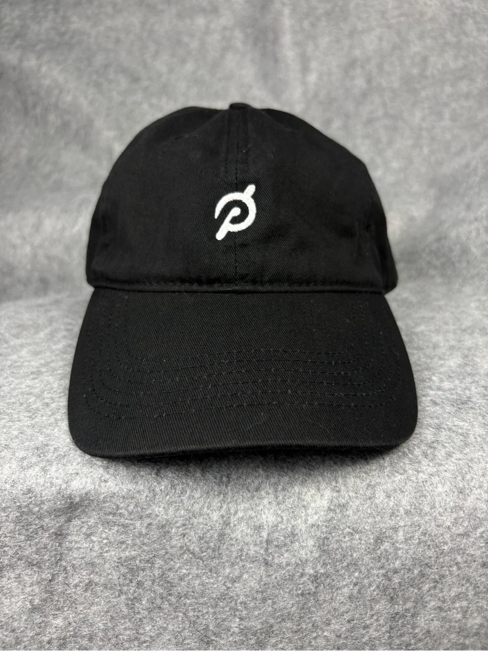 Peloton Black Logo Adjustable Dad Hat Cotton Strapback Cap